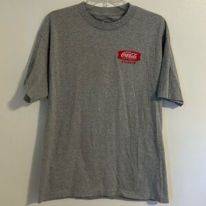 Coca Cola Atlanta Front and Back Graphic Gray T-Shirt size L